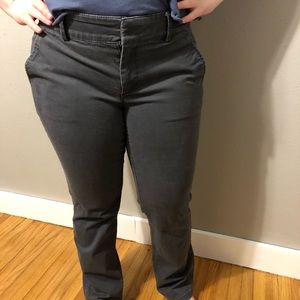 LOFT Gray Straight Leg Pants